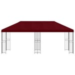 vidaXL Gazebo avec murs latéraux 6 x 3 m Bordeaux Polyester et Acier