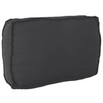 vidaXL Set de coussins de palette 2 Pièces Noir Tissu Oxford