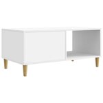 vidaXL Table basse Blanc 90 x 50 x 40 cm Bois d'ingénierie