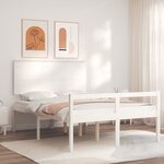 vidaXL Lit pour personne âgée sans matelas blanc 120x200cm bois massif