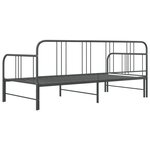 vidaXL Cadre de canapé-lit extensible Gris Métal 90x200 cm