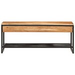 vidaXL Banc à chaussures 110x35x45 cm bois massif d'acacia et fer