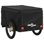 vidaXL Remorque de vélo noir 30 kg fer