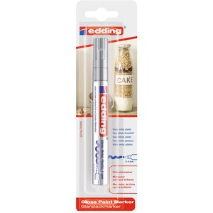 Marqueur Peinture brillante 750 blister de 1 argent 2-4 mm x 10 EDDING