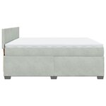 vidaXL Sommier à lattes de lit et matelas Gris clair 200x200cm Velours
