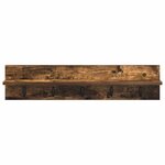 vidaXL Porte-manteau mural Montage mural Chêne fumé 80 x 10 5 x 18 cm