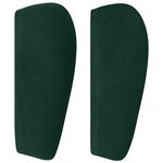 vidaXL Tête de lit avec oreilles Vert foncé 93x23x78/88 cm Velours