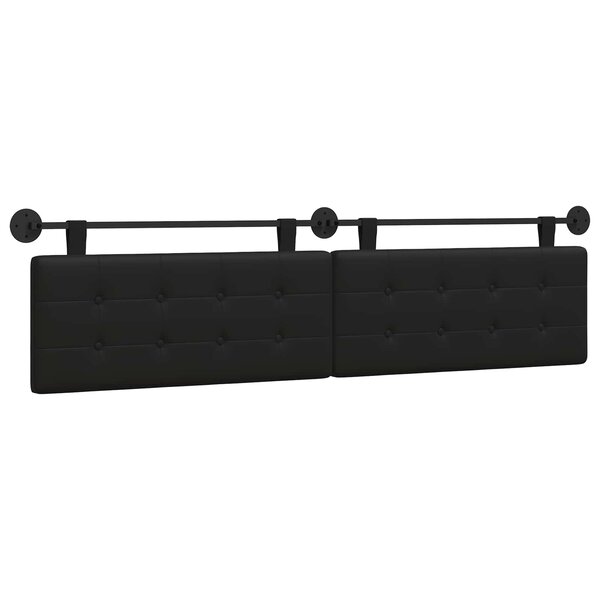 vidaXL Tête de lit suspendue Noir Simili cuir