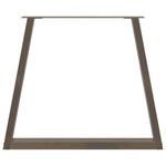 vidaXL Pieds de table à manger en forme de V 2 pièces Acier naturel 80 x (72-73 3) cm Acier