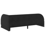 vidaXL Cadre de lit d'angle avec matelas 2 Pièces Noir Velours