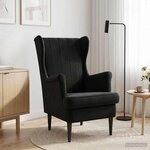 vidaXL Fauteuil Noir Velours