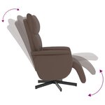 vidaXL Fauteuil inclinable avec repose-pieds marron similicuir