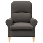 vidaXL Fauteuil Ergonomique Gris Foncé Tissu avec Pieds en Bois Standard