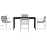 vidaXL Ensemble de salle à manger pour jardin 5 Pièces Blanc