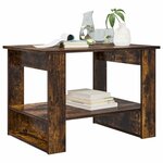 vidaXL Table basse Chêne fumé 72 x 50 x 50 cm Bois d'ingénierie