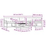vidaXL Ensemble de canapés d'extérieur 6 pc Blanc et Beige