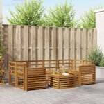 vidaXL Ensemble de canapés d'extérieur 7 pc Naturel