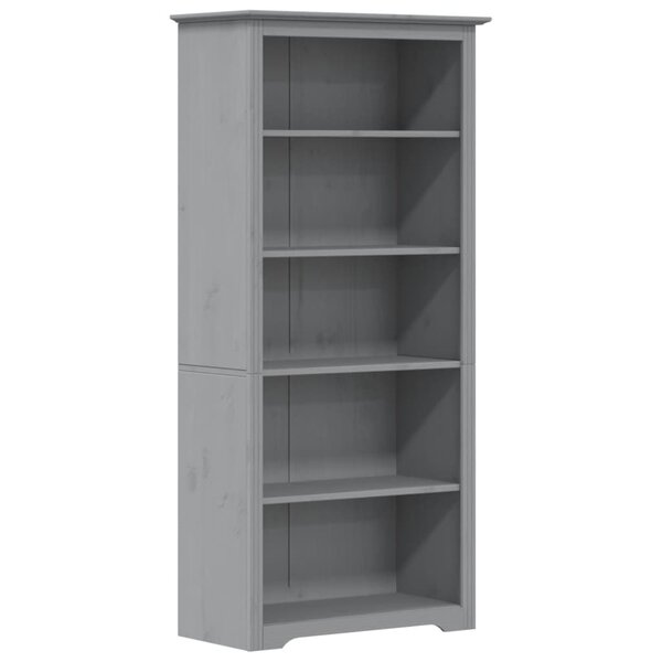 vidaXL Bibliothèque BODO gris 82x40x173 cm bois pin massif 5 niveaux