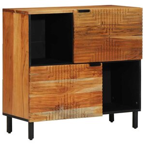 vidaXL Buffet avec étagère Marron 80 x 33 x 75 cm Bois d'acacia massif