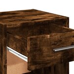 vidaXL Table de chevet Chêne fumé 35x34x65 cm Bois d'ingénierie
