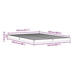 Structure de lit au sol vidaXL Blanc 140x220 cm Bois massif Pin