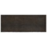 vidaXL Dessus de table marron foncé bois chêne massif traité