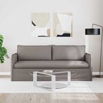 vidaXL Canapé Taupe 196 x 82 x 85 cm tissu