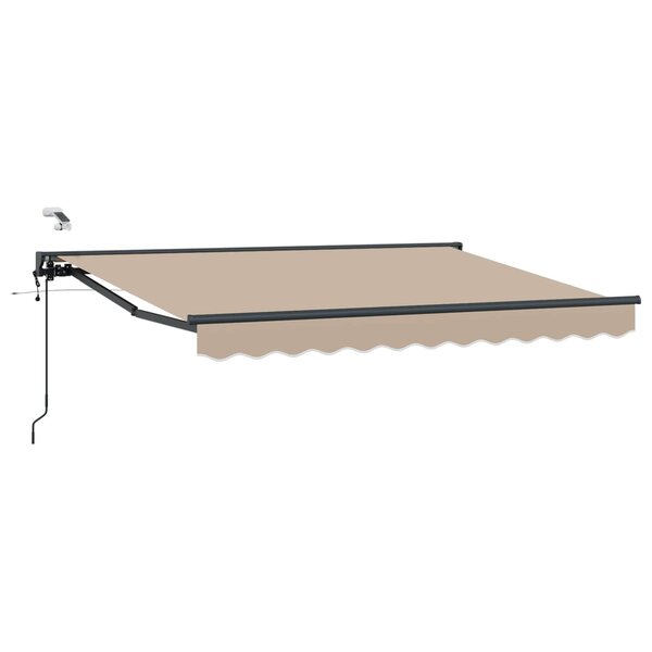 vidaXL Auvent rétractable électrique Beige et Anthracite 3 5 x 2 m