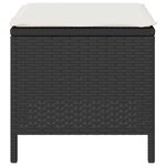 vidaXL Ensemble de salle à manger pour jardin 3 Pièces Noir Poly rotin