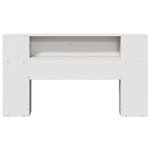 vidaXL Tête de lit avec rangement blanc 135 cm bois massif de pin
