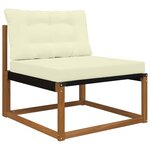 vidaXL Coussin de canapé d'extérieur 2 Pièces Crème Polyester