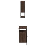 vidaXL Ensemble de meubles de salle de bain 2 Pièces Chêne marron