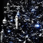 vidaXL Arbre de Noël neigeux avec base de parapluie Noir 190 cm PVC