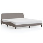 vidaXL Cadre de lit sans matelas taupe 180x200 cm tissu