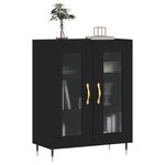 vidaXL Buffet noir 69 5x34x90 cm bois d'ingénierie