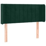 vidaXL Tête de lit avec oreilles Vert foncé 103x16x78/88 cm Velours