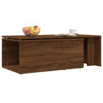 vidaXL Table basse Chêne marron 150x50x35 cm Bois d'ingénierie