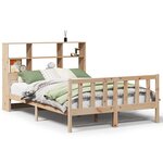 vidaXL Lit bibliothèque sans matelas 160x200 cm bois massif de pin