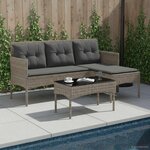 vidaXL Ensemble de canapé de jardin avec coussin 2 Pièces polyrotin