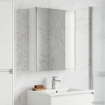 vidaXL Armoire Miroir de Salle de Bain Blanc 53 5 x 15 5 x 70 cm