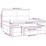 vidaXL Sommier à lattes de lit avec matelas Marron foncé 200x200 cm