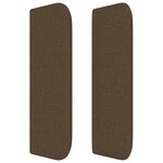 vidaXL Tête de lit avec oreilles Marron Foncé 183x16x78/88 cm Tissu
