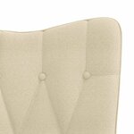 vidaXL Chaise à bascule Crème Tissu