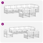 vidaXL Ensemble de canapés d'extérieur 8 Pièces Gris Naturel et Clair
