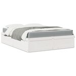 vidaXL Lit avec matelas blanc 140x200 cm bois massif de pin