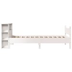 vidaXL Cadre de lit sans matelas blanc 100x200 cm bois de pin massif