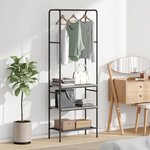 vidaXL Portant à vêtements avec étagères Sonoma gris 60 x 30 x 171 cm