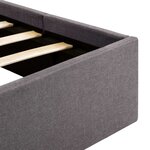 vidaXL Cadre de lit à stockage hydraulique et LED taupe 120x200 cm