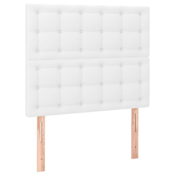 vidaXL Tête de lit blanche 100 x 5 x 118/128 cm similicuir