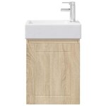 vidaXL Meuble de salle de bain avec robinet Chêne Sonoma